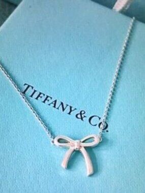 Tiffany & Co. Silver Bow Pendant Necklace